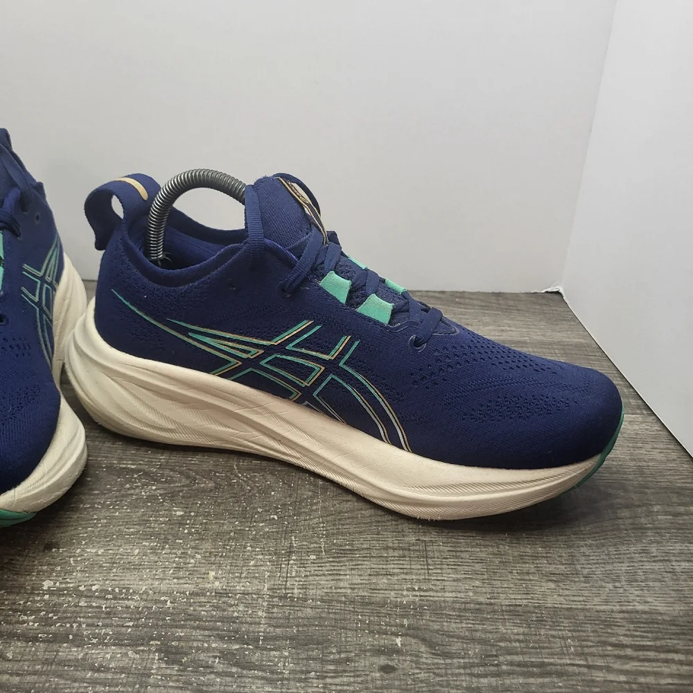 Asics Gel Nimbus 26 Shoes Blue Sneakers Running Shoes Women's Size 9.5 Wide